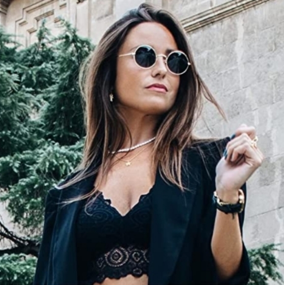 Lennon Round Polarized Sunglasses for Men Women 70s Circle Hippie Costume - Picture 2 of 7